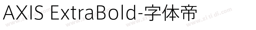 AXIS ExtraBold字体转换